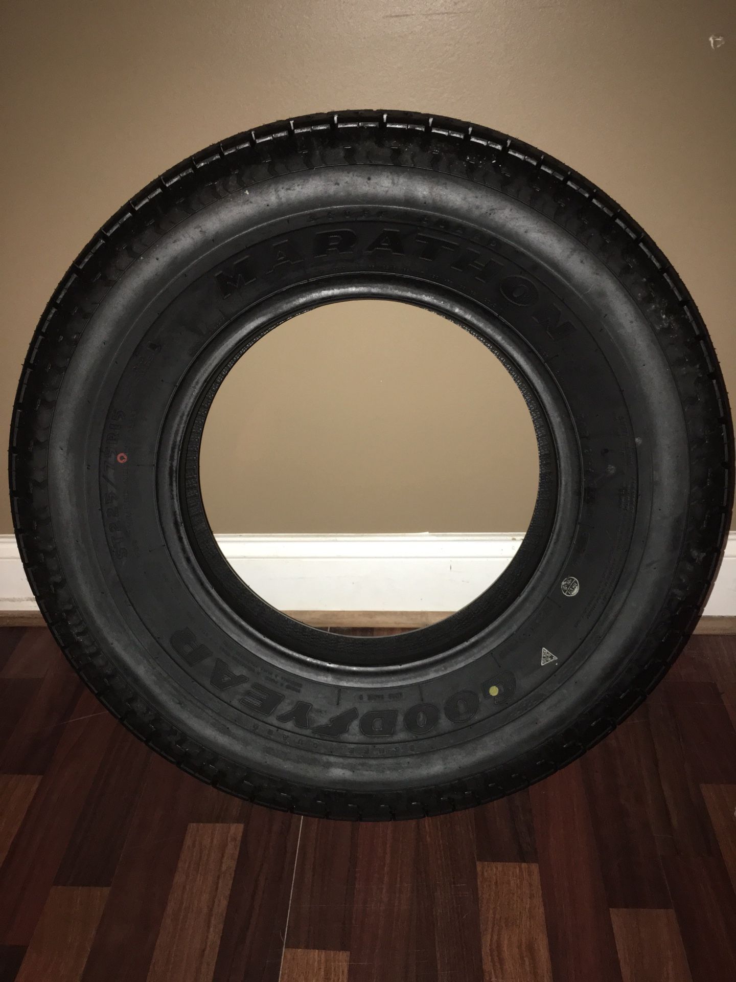 One New Goodyear Trailer Tire ST225/75r15