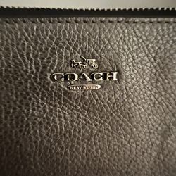 Authentic Coach Leather Handbag- Silver Grey