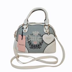 Juicy Couture 'Denim Heritage' Handbag Satchel Blue and White
