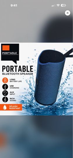 Portable Bluetooth Speaker Blue