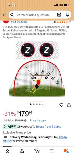 Soccer Goal And Rebounder Net