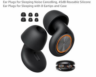 Ear Plugs for Sleeping Noise Cancelling, 45dB Reusable Silicone Ear Plugs for Sleeping with 8 Eartips and Case