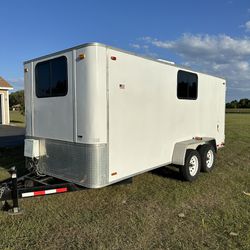 7x16 Enclosed Trailer With AC