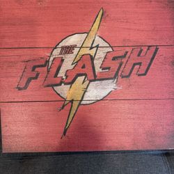 The Flash Wooden Sign 18x16