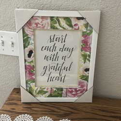 Grateful heart wall decor