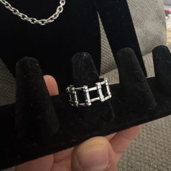 Stainless Steel Biker Chain Ring Size 9 