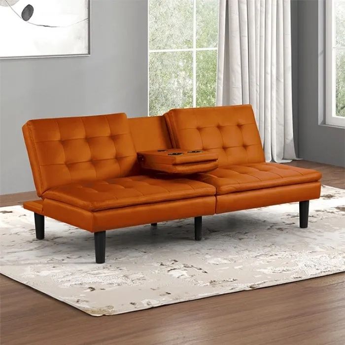 Mega Sale! Burgos Collection Sofa Futon Bed-Available in 4 colors-USB-A & USB-C Charger Now  279.00. Free Delivery 🚚 