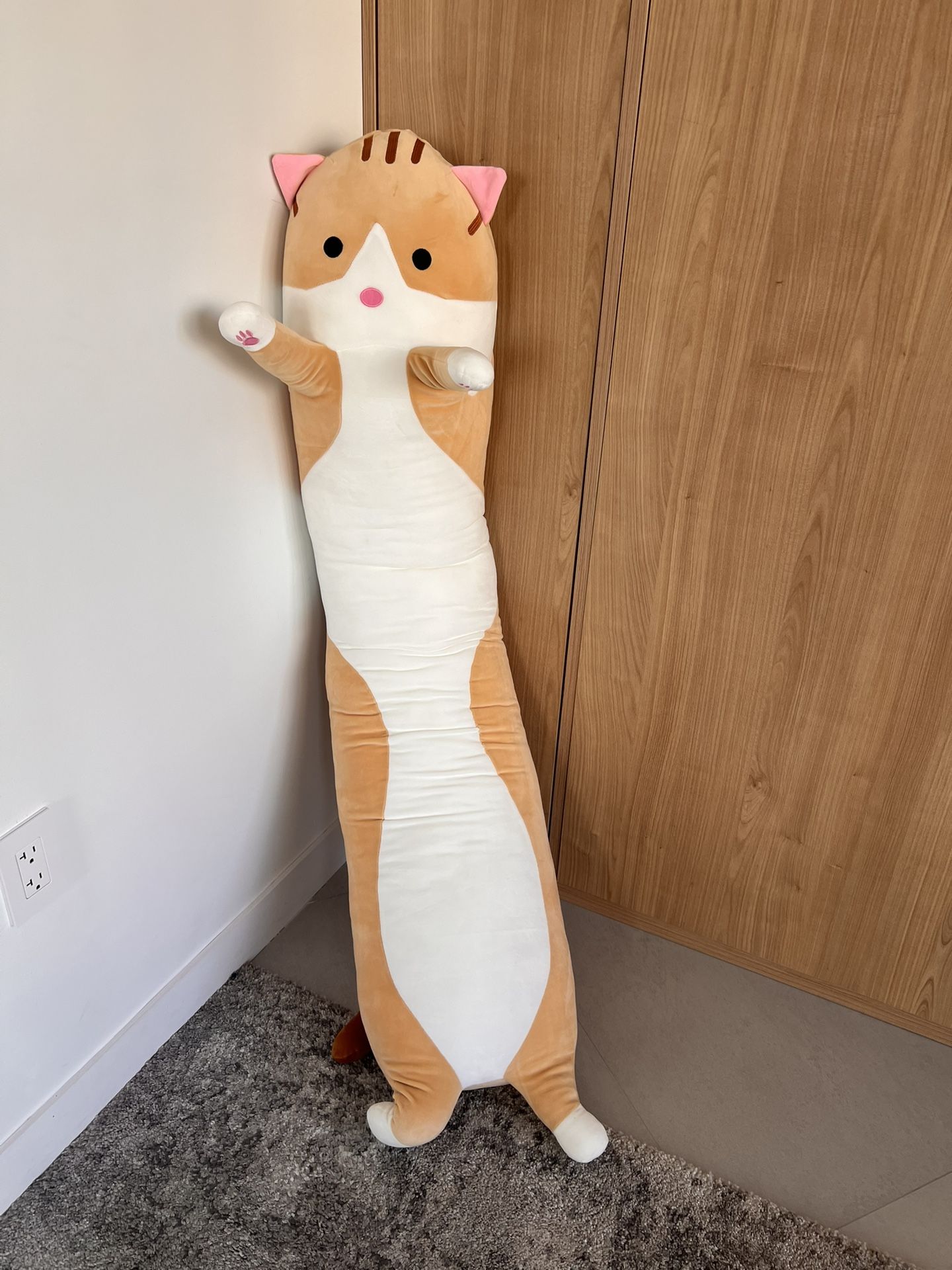 Long Cat Plush Pillow Soft Cat Hugging Pillow Stuffed Animal - Gato Almohada