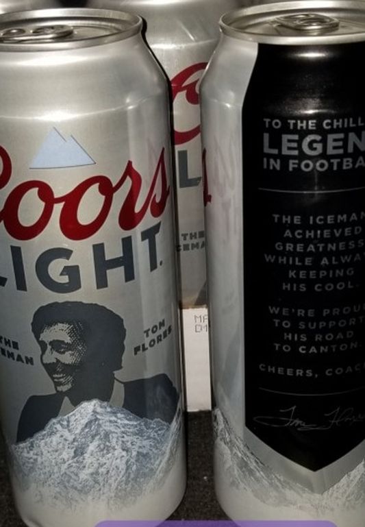 Raiders HOF2021 TOM FLORES LIMITED EDITION COORS LIGHT COLLECTOR CAN