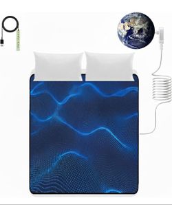 Grounding Mat for Bed Sleep & Deep Relaxation - Premium Grounding Pad Kit - Grounding PU Mat for Natural Energy Balance, Stress Support & Wellness (Co
