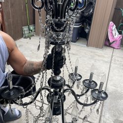 Black crystal chandelier 