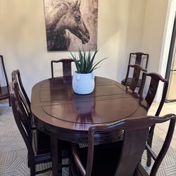 Wood Dining Table Seats 8!