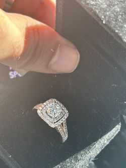 18k Rose Gold 2.5 Carat Center 4.5ct Double Halo/ Side