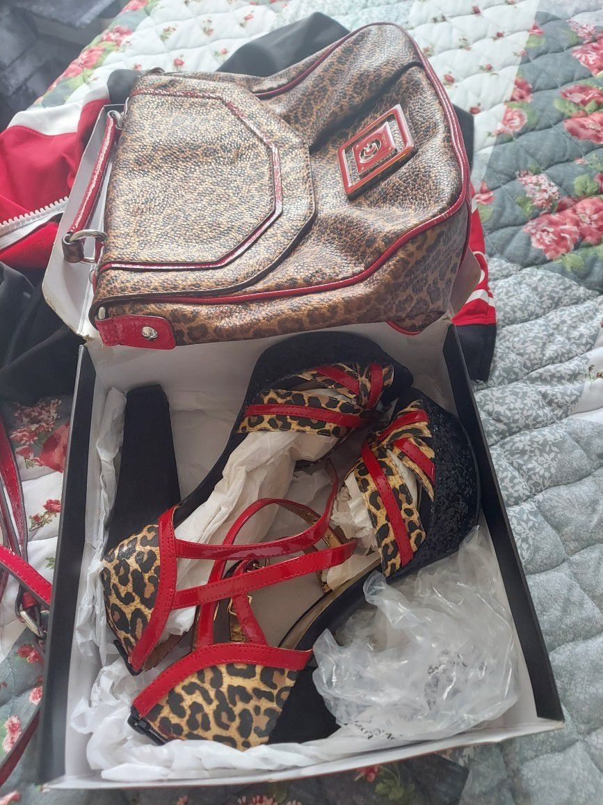 Guess Platforms With Matching Purse
