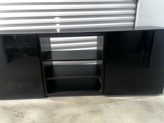 IKEA BESTÅ Black glass top TV Stand