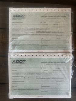 ADOT Secure odometer disclosure Pack