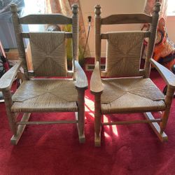 Pair Childrens Rocking Chairs