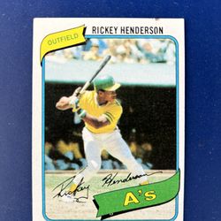 1980 Topps Rickey Henderson Rookie Baseball Card 