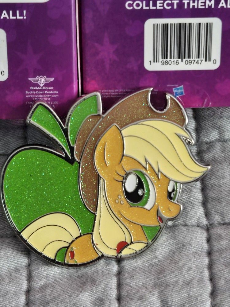 My Little Pony Applejack GLITTERY Enamel Metal Pin Blind Box