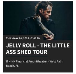 3 Jelly Roll Tickets West Palm Beach 5/28