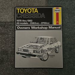 Service Manual For Toyota Cressida 1978 Thru 1982