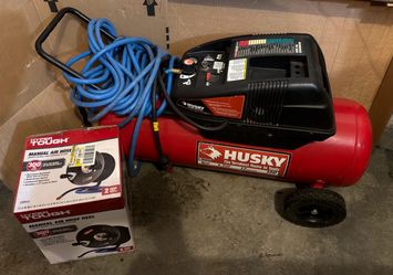 Husky 17-Gallon Air Compressor and Hose Reel
