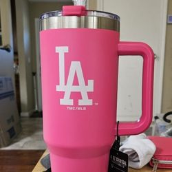 Pink LA Dodgers Tumbler