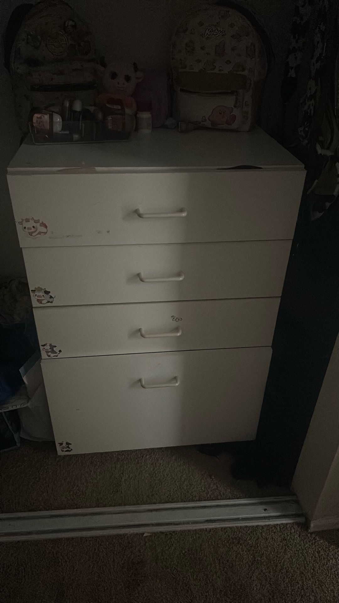 2 White Dressers