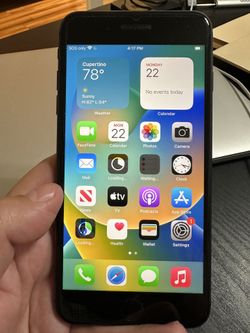 iPhone 8 Plus with Case and Power Cable