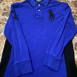 Polo Boys Long Sleeve Size 8 3 Button Shirt