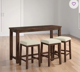 3 person four leg dining set