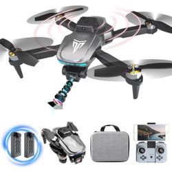 Drone, Drones with camera for adults 4k, Drones for kids 8-12, Brushless Motor, FPV Foldable Drone, Carrying Case, 40 mins Battery Life, Christmas gif