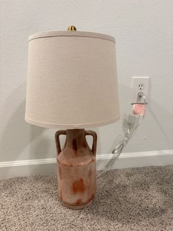 Ceramic Table Lamp for Living Room, 26" Rustic Farmhouse Lamp Vintage Lamp for Bedroom & Nighstand, Farmhouse Vintage Modern Style Bedside Lamps for E