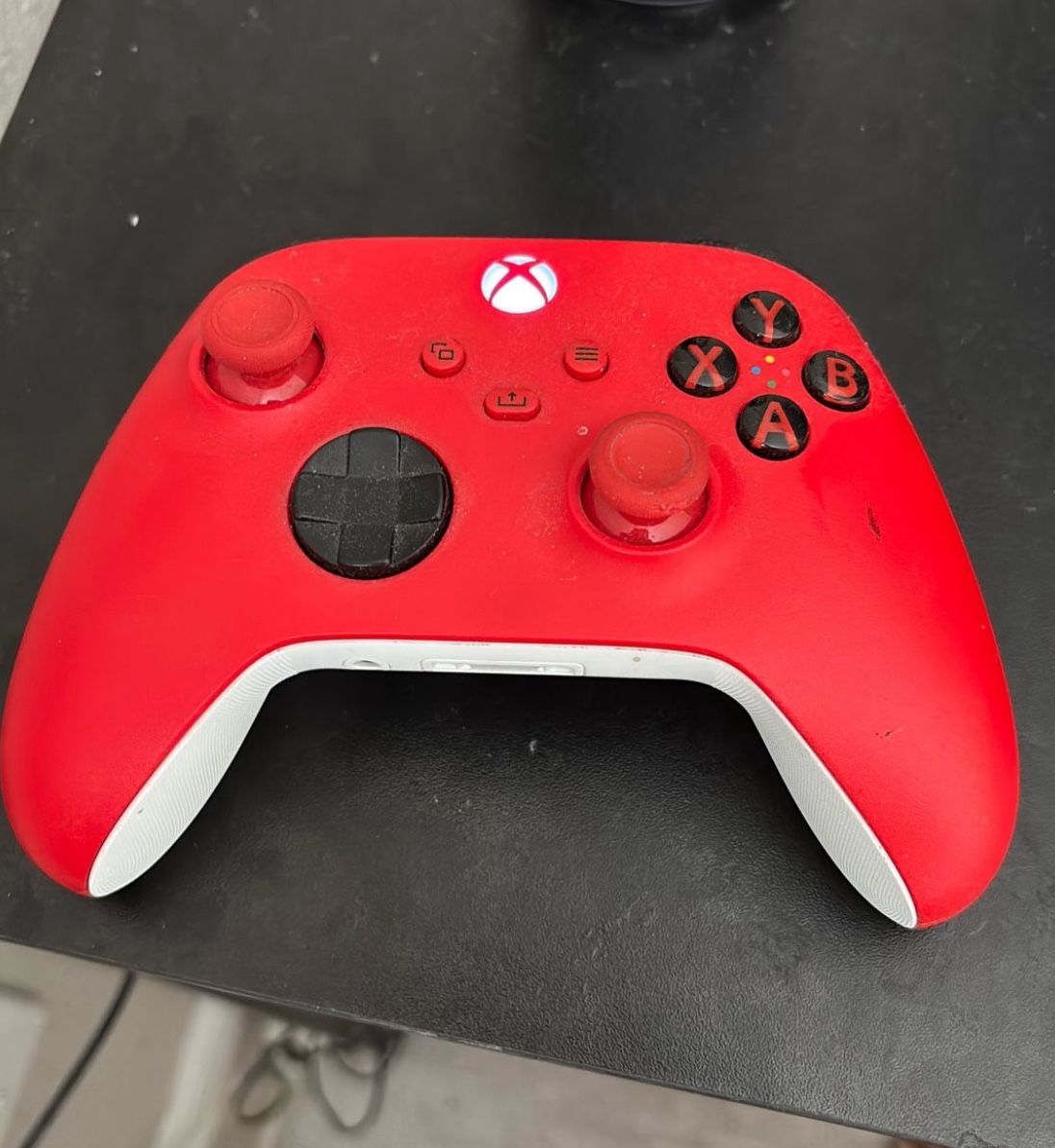 Almost Never Used Red Xbox Controller With Dongle For Computer Connection