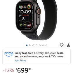 Apple Watch Ultra 2 (GPS + Cellular, 49MM) - Black Titanium Case with Black Ocean Band 