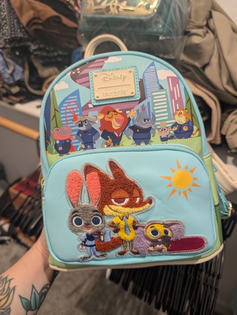 Loungefly Disney Zootopia Chibi Characters Mini Backpack