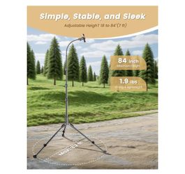 84" Tall Phone Tripod Stand with Flexible Gooseneck & Remote, Compatible with iPhone Android, Travel/Gopro/Ring Light/Webcam/Video Recording