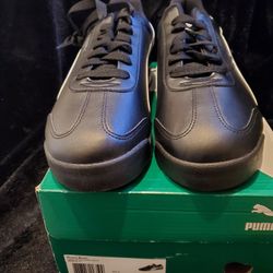 PUMA Men's Roma Basic Sneaker - Size 13 Blk/Wht/Silver