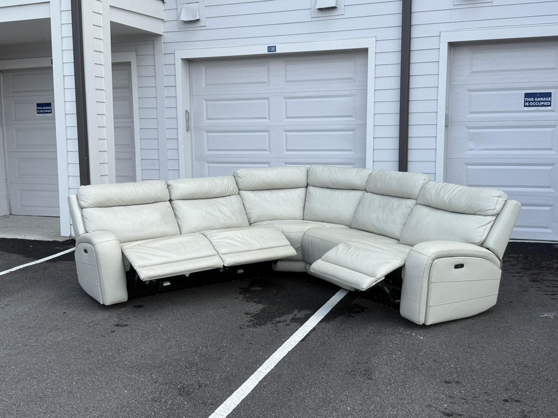 Sectional Couch Power Recliner Leather Delivery Available