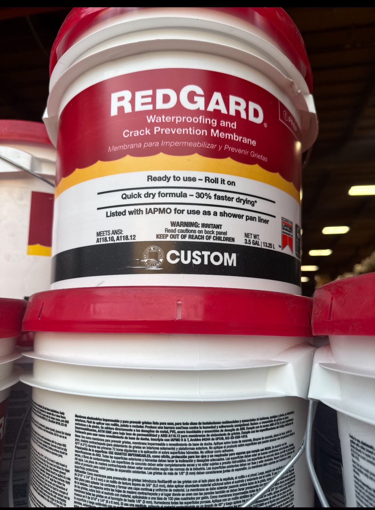Red Gard 3-1/2 Gal. Waterproofing and Crack Prevention Membrane