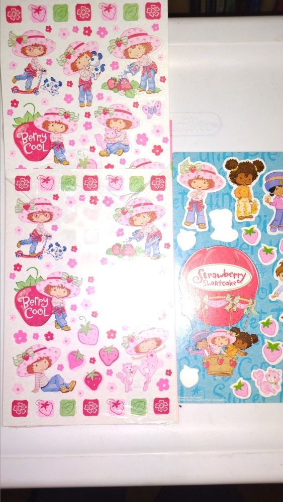 Strawberry Shortcake Stickers Opened Pack Some Stickers Missing