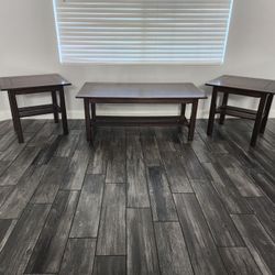 Ashley Furniture Dark Brown Coffee Table And End Tables