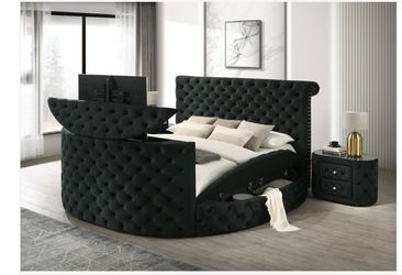 Queen Size Bed Frame/ Tv Stand
