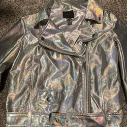 Forever 21 Holographic Faux Leather Jacket for Sale in Fontana, CA
