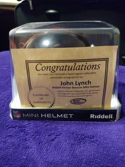 Mini helmet signed by John Lynch