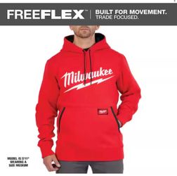 Milwaukee Men's X-Large Red Midweight Long-Sleeve Pullover Hoodie@Mil-352R