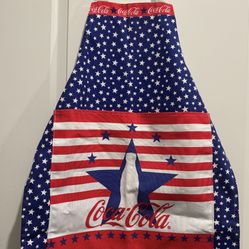 RARE - NEW Vintage 1999 Coca-Cola Stars & Stripes Full Apron w/Large Pocket 