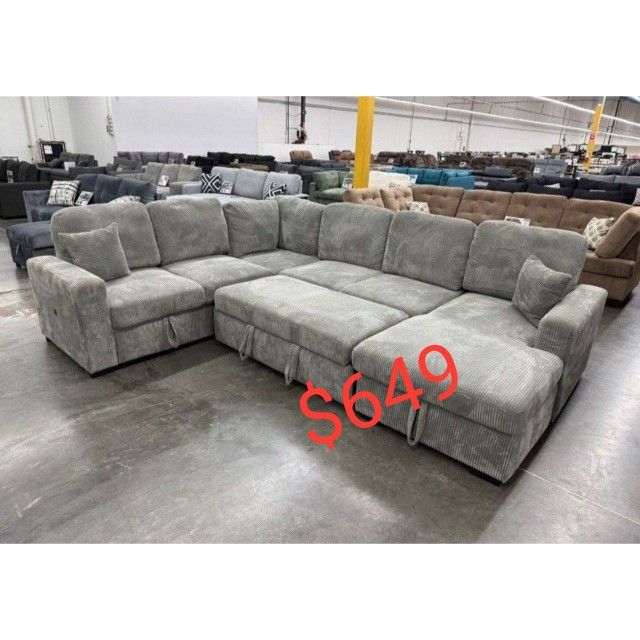corduroy large sectional sleeper sofa with pull out bed