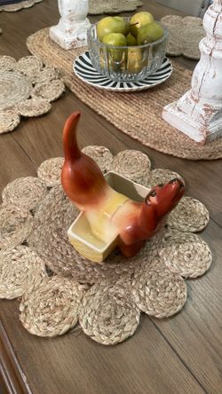 Dachshund ceramic holder