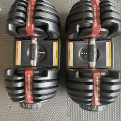 Bowflex SelectTech 552 Adjustable Dumbbells (Pair) w/ Bases — 5–52.5 lb